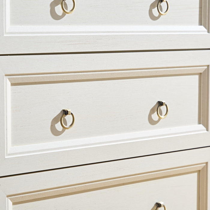 Farmhouse 6 Drawers Dresser for Bedroom, Wood Rustic Wide Chest of Drawers, Storage Dressers Organizer for Bedroom, Living Room, Hallway - DTYStore