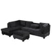 104.5" Reversible Sectional Sofa Space Saving with Storage Ottoman Rivet Ornament L-shape Couch for Small or Large Space Dorm Apartment