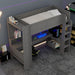 Wood Twin Size Gaming Loft Bed with Desk, Multi-storage Shelves, LED and Charging Station, Dark Gray - DTYStore