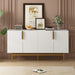 Modern Elegant 4-door Sideboard Gold Metal Handle Buffet Cabinet for Dining Room, Living Room, Bedroom, Hallway