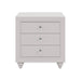 Modern Style Nightstand with 3 Drawers, Bed Side Table, End Table for Bedroom Living Room, Cream Grey