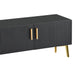 U-Can Modern TV Stand with 5 Champagne legs - Durable, stylish, spacious, versatile storage TVS up to 77" (Black)