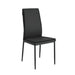 Dining chairs set of 4, Black modern kitchen chair with metal leg