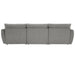 113.3" Convertible Sectional Sofa Couch 3-Seat L-Shaped with Movable Ottoman and USB