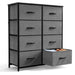 Dresser for Bedroom with 8 Drawers Tall Dresser & Chest of Drawers Fabric Dresser with Wood Top and Sturdy Steel Frame - DTYStore