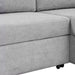 83" Modern Convertible Sleeper Sofa Bed with Storage Chaise,Gray(Old Sku:SG000346AAA)