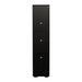 Black side cabinet with aluminum strip lamp,With large storage space