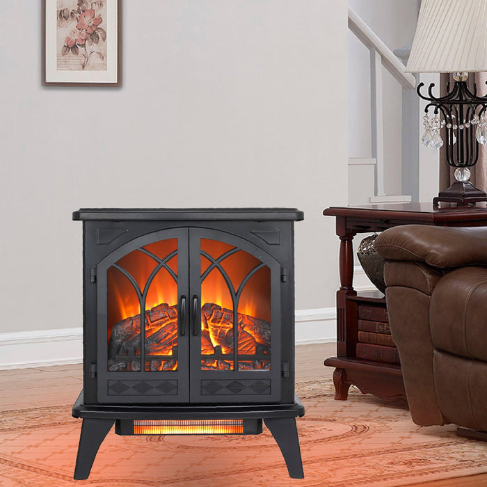 24 inch 3D Flame Electric Infrared Quartz Fireplace Stove with remote control - DTYStore