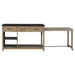 Extendable Kitchen Island with Storage, Multi-Functional Kitchen Cart with Built-In Power Outlets, Retro Kitchen Island on Wheels with Drawers and Open Shelves for Kitchen (Espresso+Natural) - DTYStore