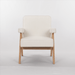 wooden leg leisure chair with handrails, cushions.uitable for living room, bedroom, study and other occasions, set of 1 - DTYStore