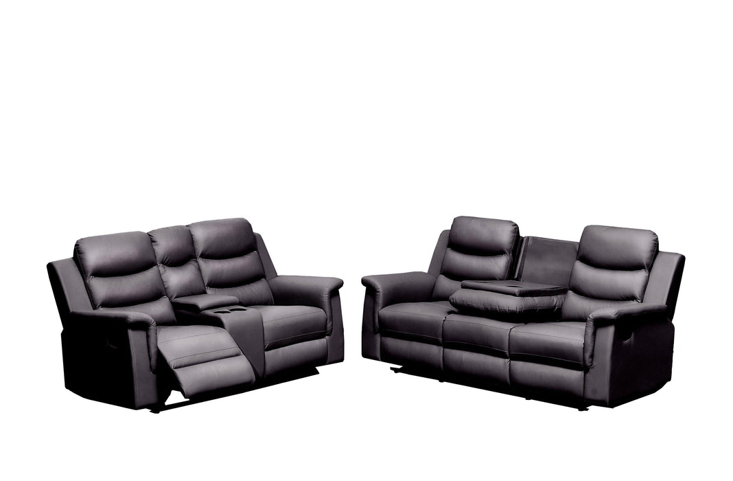 Reclining Loveseat with Middle Console Slipcover, Stretch Loveseat Reclining Sofa Covers (BLACK, 2 Seat Recliner Cover with Console)