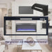 44 inch in wall recessed electric fireplace with remote and multi color flame & emberbed, LED light heater - DTYStore