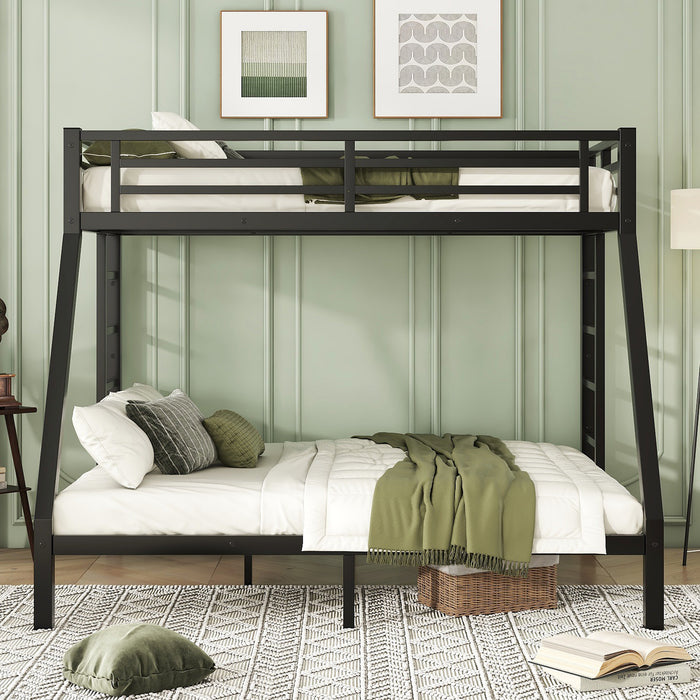 Metal Twin XL over Queen Bunk Bed for Teens and Adults,Space-Saving/Noise Reduced/No Box Spring Needed, Old SKU W1307S00045 - DTYStore