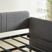 Daybed, sofa bed metal framed with trundle twin size, Grey, 78.4''w x 41''d x 29.8''h. - DTYStore