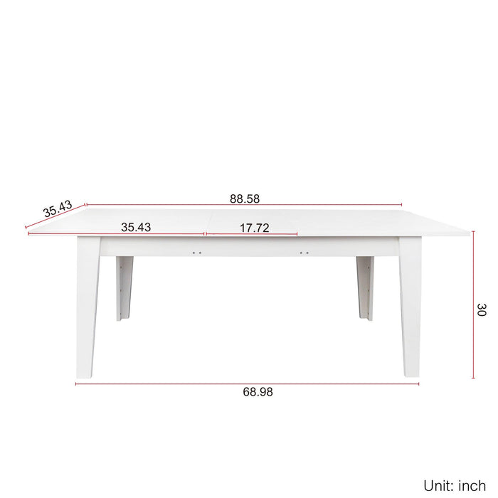 Dining Table , 106.3 in Large Extendable Kitchen Table