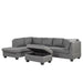 104.5" Reversible Sectional Sofa Space Saving with Storage Ottoman Rivet Ornament L-shape Couch for Small or Large Space Dorm Apartment