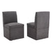 360 Degree Swivel Upholstered Dining Chairs Set of 2 Swivel Dining Room Chairs Kitchen Chairs Casters & Storage Comfy Modern Rolling Chair for Living Room Fabric Armless Chair - DTYStore