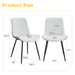 Extended Seat Cushion PU Dining Chair Set - Four Pieces.Smooth line design.Can integrate well into various modern home decoration styles.White and Dark Gray Splicing Colors. - DTYStore