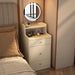 Compact 3 in 1 Vanity Desk with Mirror, Light, Drawers, and Upholstered Stool