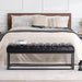 Metal Base Upholstered Bench for Bedroom for Entryway