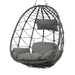 Egg Chair with Stand Indoor Outdoor Swing Chair Patio Wicker Hanging Egg Chair Hanging Basket Chair with Stand for Bedroom Living Room Balcony - DTYStore