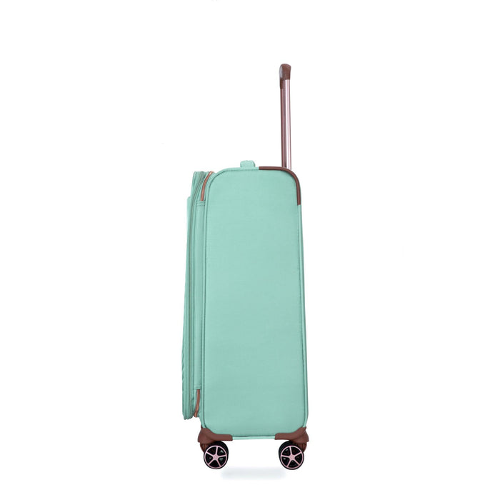 4-Piece Set (16/20/24/28) ,Softshell Suitcase Spinner Wheels Terylene Luggage Sets Carry On Suitcase Luggage Lightweight Durable Suitcase Green