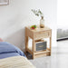 15.75" Rattan End table with drawer, Modern nightstand, side table for living room, bedroom,natural - DTYStore