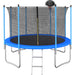 10 FT TRAMPOLINE OUTSIDE SAFETY NET WITH BASKETBALL HOOP - DTYStore