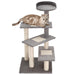 40" 5-Level Revolving Stair Cat Tree Scratcher Climbing Activity Tower with Play Center and Resting Perch, Grey