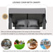 2-Piece Outdoor Rattan Daybed, Outdoor Bed with 5 Positions, Outdoor Loveseat Patio Sofa with Bench Lounge Roof Set and Cushions for Poolside, Backyard and Garden (Grey Wicker + Grey Fabric) - DTYStore
