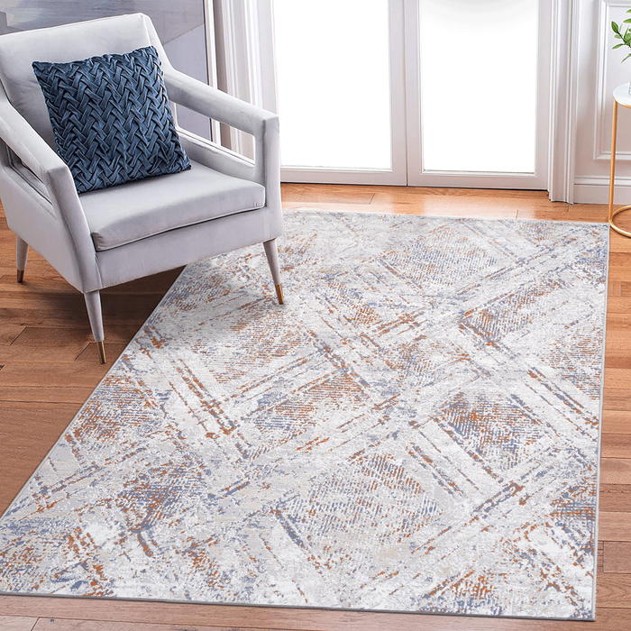 DTY Signature Collection 8X10 Beige /Geometric Non-Shedding Living Room Bedroom Dining Home Office Stylish and Stain Resistant Area Rug - DTYStore