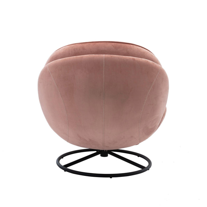 Accent chair TV Chair Living room Chair Pink sofa with Ottoman - DTYStore