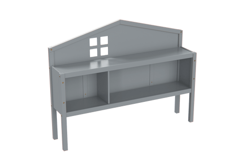 Headboard Storage Cabinet for Full-size Montessori Floor Bed , Grey,Freely collocation - DTYStore