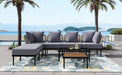 8-Piece Patio Sectional Sofa Set with Tempered Glass and Wooden Coffee Tables for Outdoor Oasis