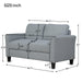 Living Room Furniture Love Seat Sofa Double Seat Sofa (Loveseat Chair)(Gray)