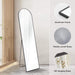 Floor Standing Mirror, Wall Mirror with Stand Aluminum Alloy Thin Frame,21''*64'',Black - DTYStore