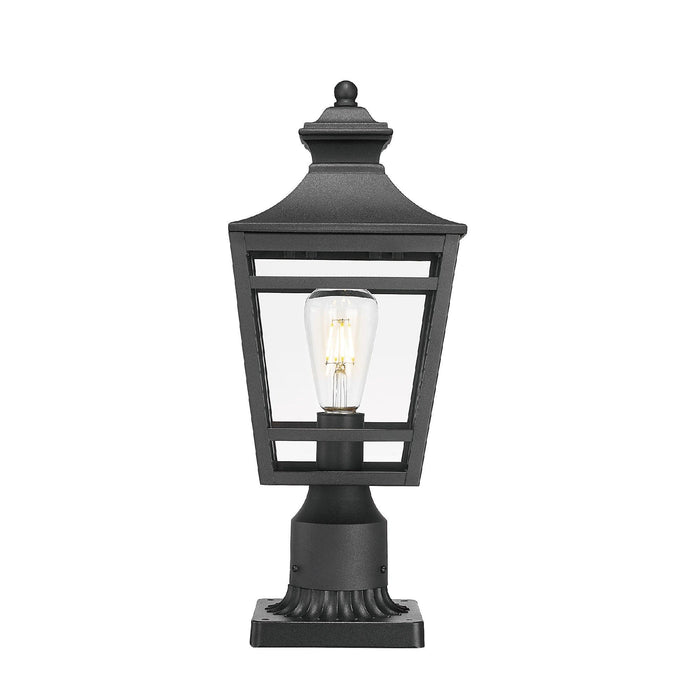Large Outdoor Post Lights Lamp Post Light Fixture, 18.1inch Waterproof Aluminum Post Lamp with Clear Glass, Fence Post Deck Lighting for Garden, Patio, Pathway (2 pack) - DTYStore