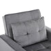 Convertible Sleeper Sofa Chair Bed with Pillow & Pocket, 3-in-1 Sofa Bed Sleeper Chair in Modern Velvet Fabric for Living Room, Bedroom, Study, Apartment, Gray - DTYStore