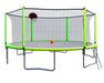 15FT Trampoline with Basketball Hoop Inflator and Ladder(Inner Safety Enclosure) Green - DTYStore