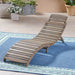LAHAINA WOOD FOLDABLE CHAISE LOUNGE - GREY - DTYStore