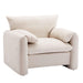 Modern Style Chenille Oversized Armchair Accent Chair Single Sofa Lounge Chair 38.6'' W for Living Room, Bedroom,Cream