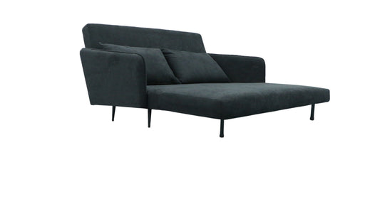 Lawson 61"W Black Fabric Convertible Loveseat Sleeper with Pillows - DTYStore