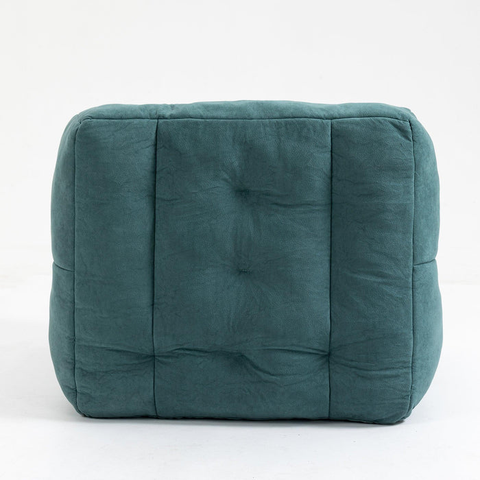 Fluffy bean bag chair, comfortable bean bag for adults and children, super soft lazy sofa chair with memory foam and ottoman, indoor modern focus bean bag chair for living room, bedroom, apartment - DTYStore