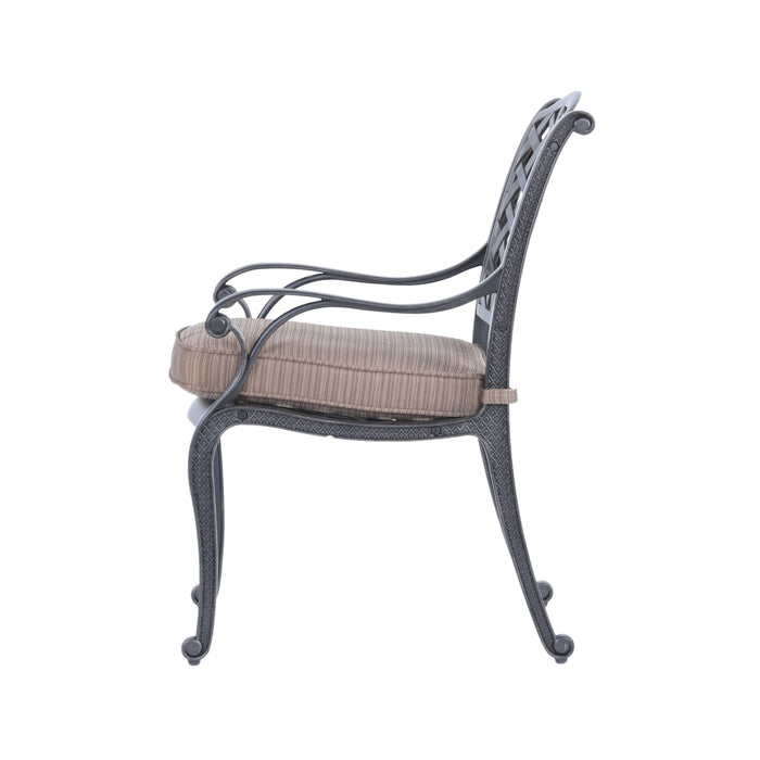 Sparta Modern Dining Arm Chair, Dupione Brown - DTYStore
