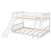 Full over Full Bunk Bed with Convertible Slide and Ladder, White(Old SKU: GX000708AAK) - DTYStore