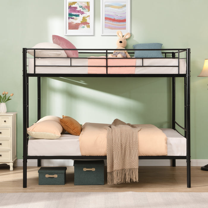 Full Over Full Metal Bunk Bed , No Box Spring Needed, Easy Assemble - DTYStore