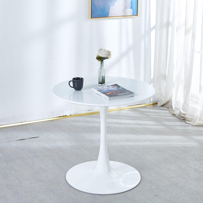 Mid-century Tulip Table for 2-4 People with Round MDF Table Top, Pedestal Dining Table, End Table