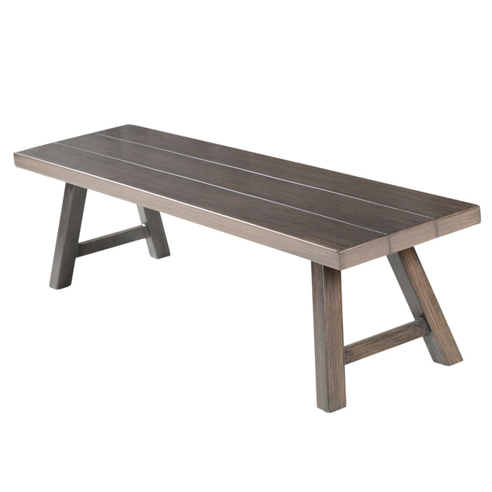 Marina - Patio Backless Bench - Brown - DTYStore