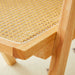 2 dining chairs, natural color, rubber wood rattan weaving technology, armrest solid wood dining chair, living room chair, simple and natural - DTYStore
