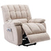 Massage Recliner Chair Electric Power Lift Recliner Chairs with Heat, Vibration, Side Pocket for Living Room Bedroom, Beige